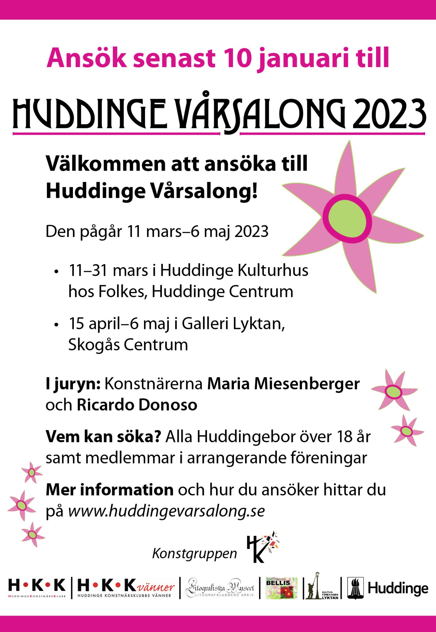 Ansökan För Huddinge Vårsalong 2023 är Nu öppen Huddinge Vårsalong 